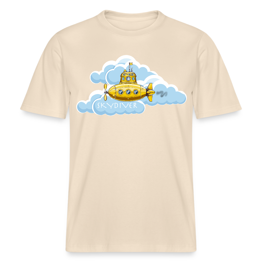 Unisex Bio-T-Shirt mit SKYDIVER PRINT - Weißgrau