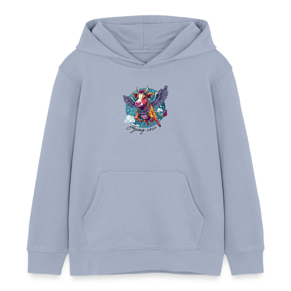 MNJS KIDS Bio-Hoodie mit FLYING COW PRINT - Lavendel-Violett