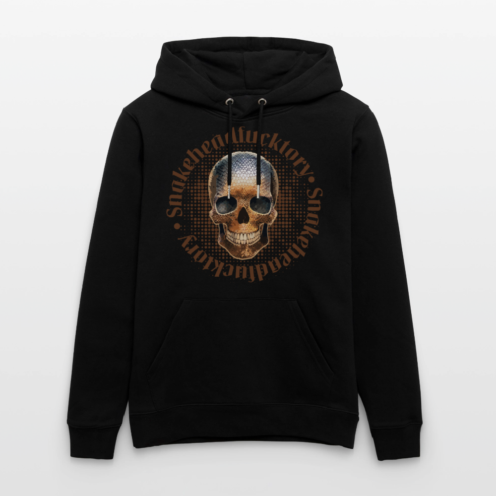 Unisex Hoodie mit SNAKEHEAD SKULL PRINT - Schwarz