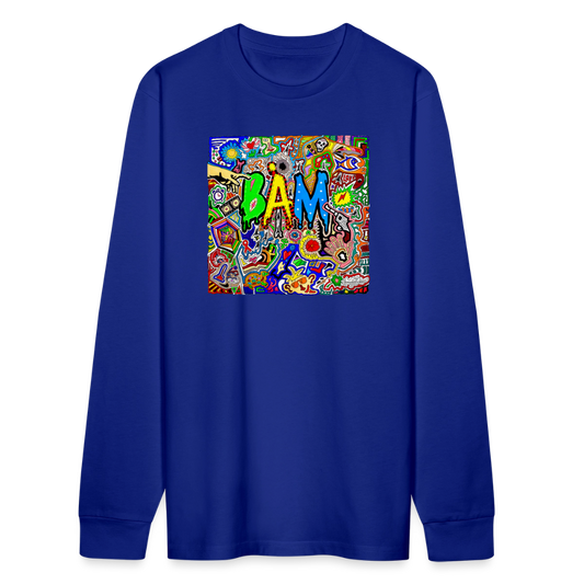 Unisex Bio-Langarmshirt mit BÄM PRINT - Königsblau