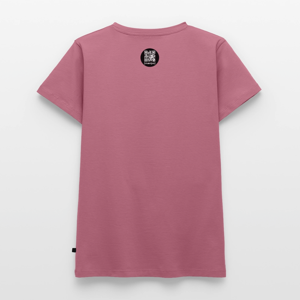 Frauen Bio-T-Shirt mit V-Ausschnitt mit KEEP CALM PRINT - Mauve