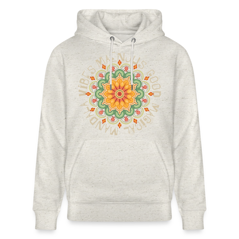 Unisex Bio-Hoodie mit MANDALA VIBES PRINT - Beige meliert