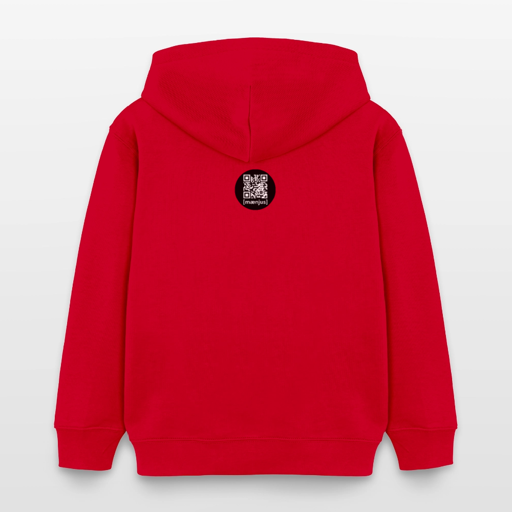 MNJS KIDS Bio-Hoodie mit DEEP FOREST GREEN TIGERRABBIT PRINT - Rot