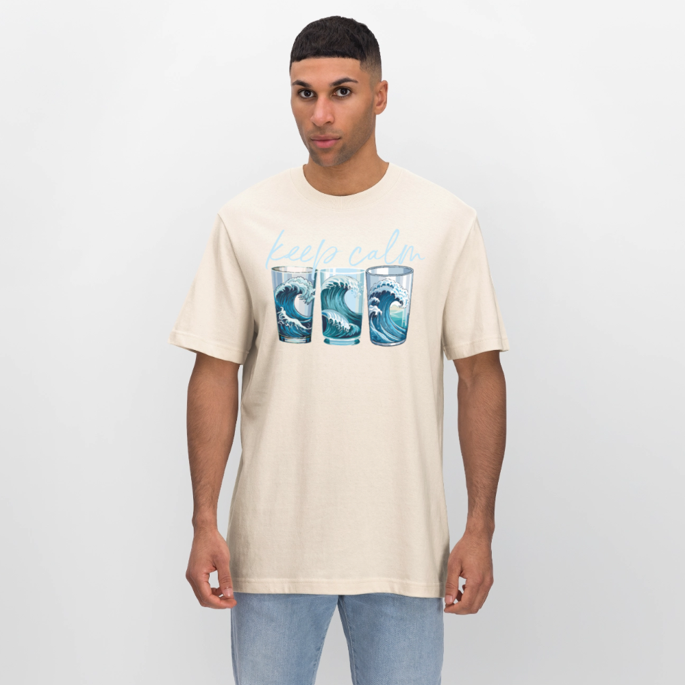 Unisex Bio-T-Shirt mit KEEP CALM PRINT - Naturweiß 