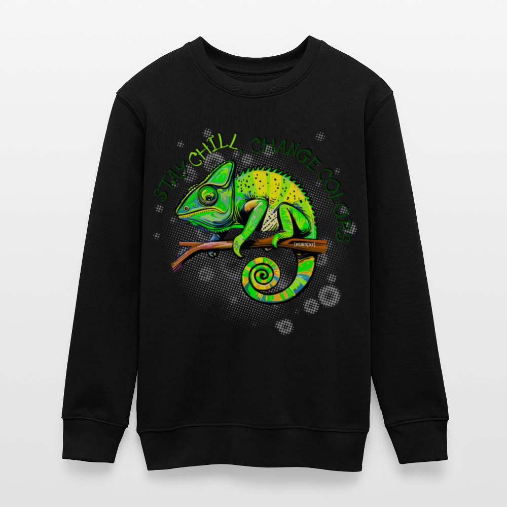 MNJS TEENS Bio Sweatshirt mit CAMAELEON PRINT - Schwarz