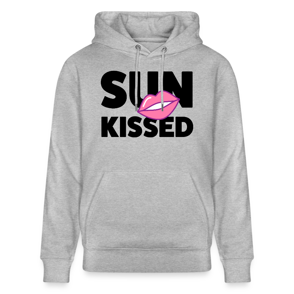 Unisex Hoodie mit SUN KISSED PRINT - Grau meliert