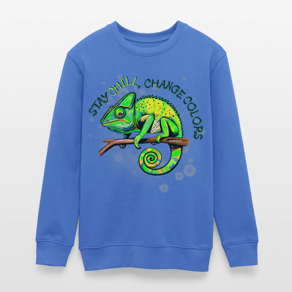 MNJS TEENS Bio Sweatshirt mit CAMAELEON PRINT - carolina Blue
