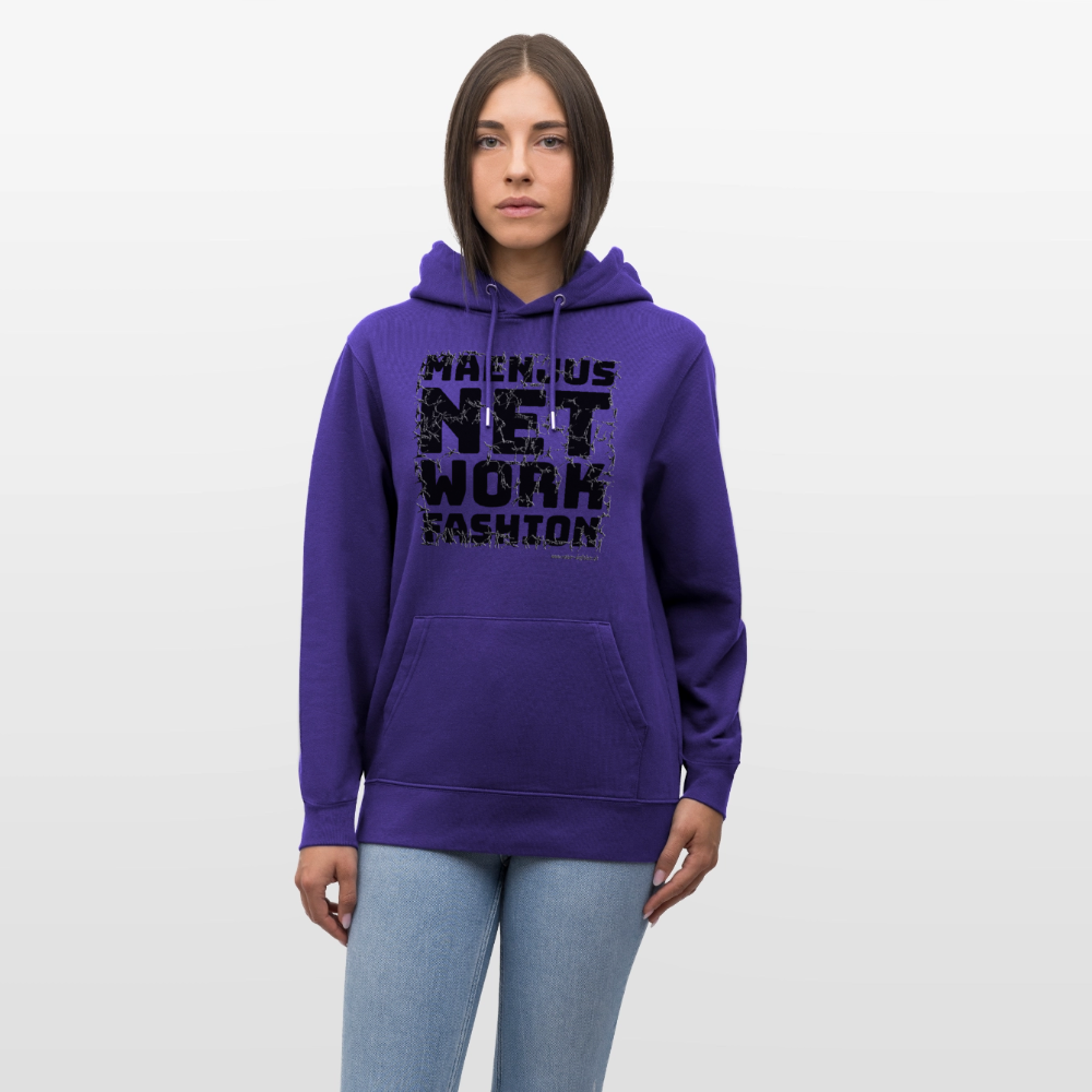 Unisex Bio-Hoodie mit MAENJUS NETWORK FASHION PRINT - Purple Love 