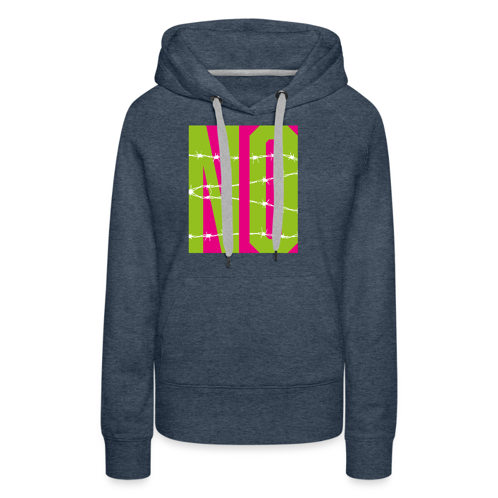 Frauen Premium Hoodie mit NO PRINT - Jeansblau