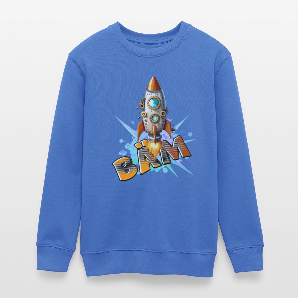 MNJS TEENS Bio Sweatshirt mit BÄM PRINT - carolina Blue