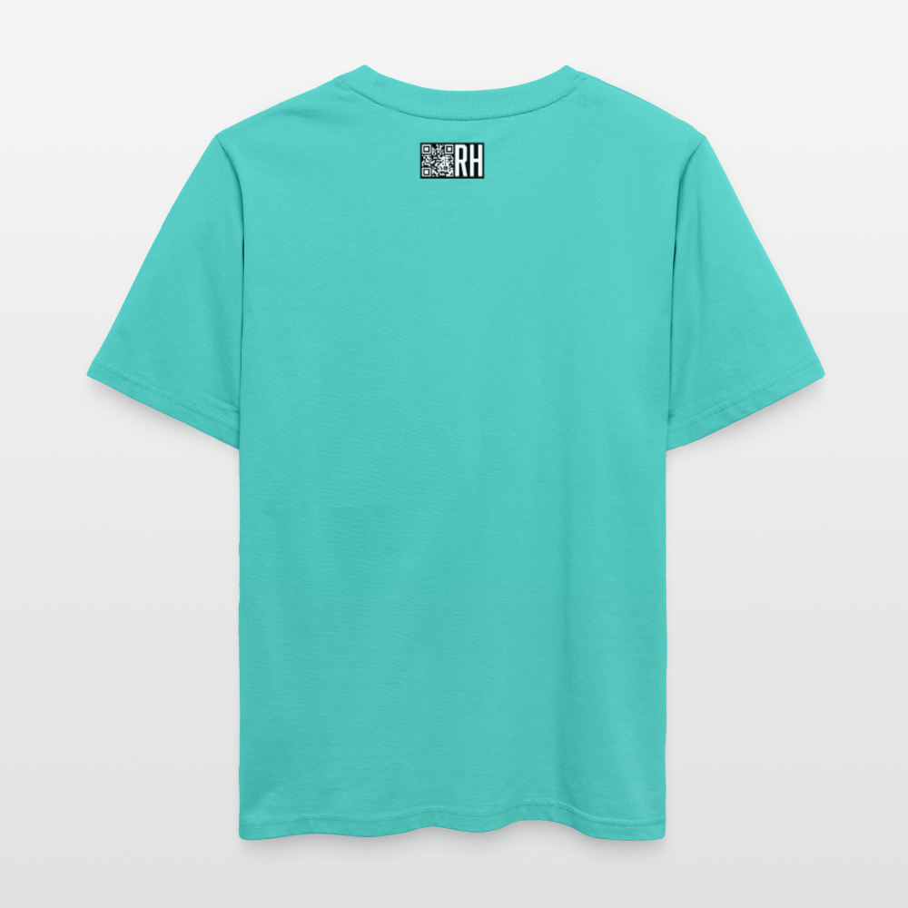 Unisex Bio-T-Shirt mit ICE ICE BABY PINGUIN PRINT - Poolblau