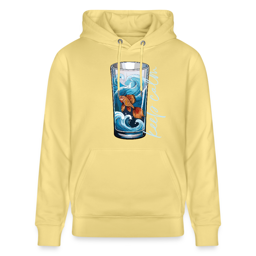 Unisex Bio-Hoodie mit KEEP CALM PRINT - Gelb Viva 