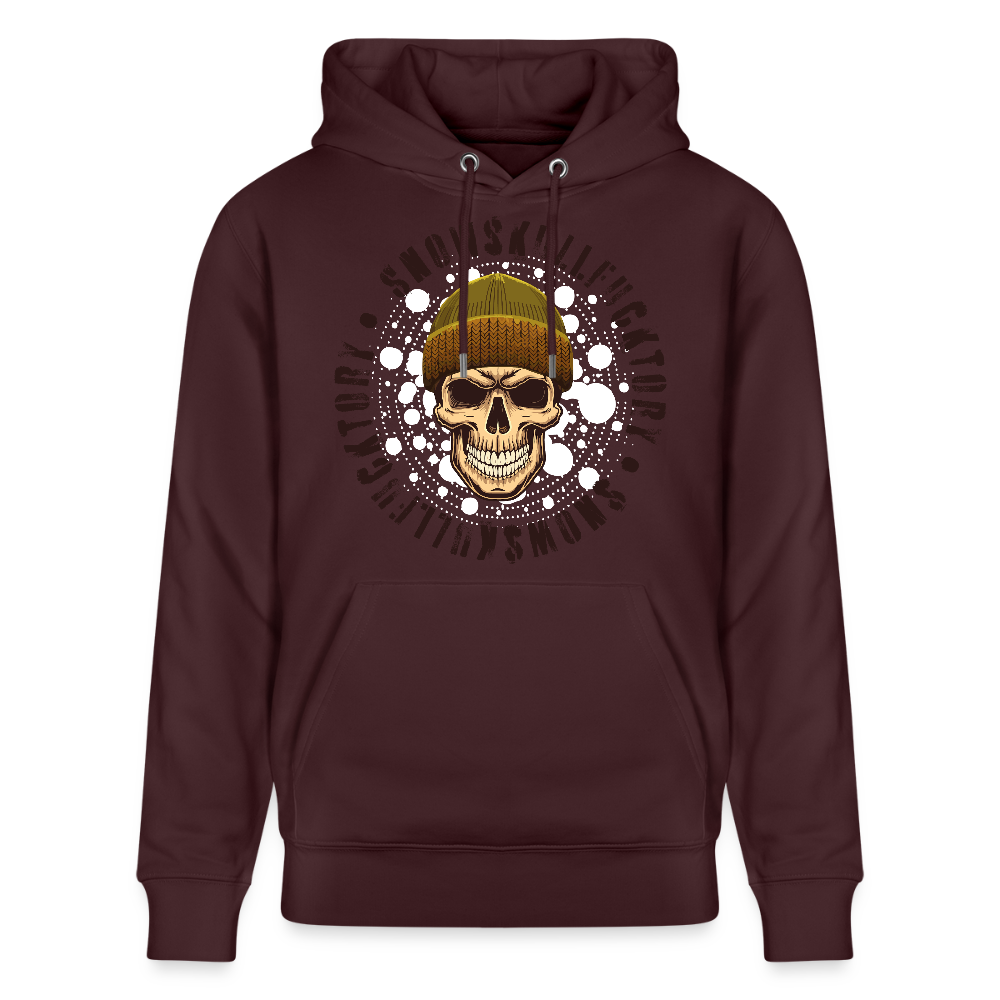 Unisex Hoodie mit SNOWSKULL PRINT - Maroon