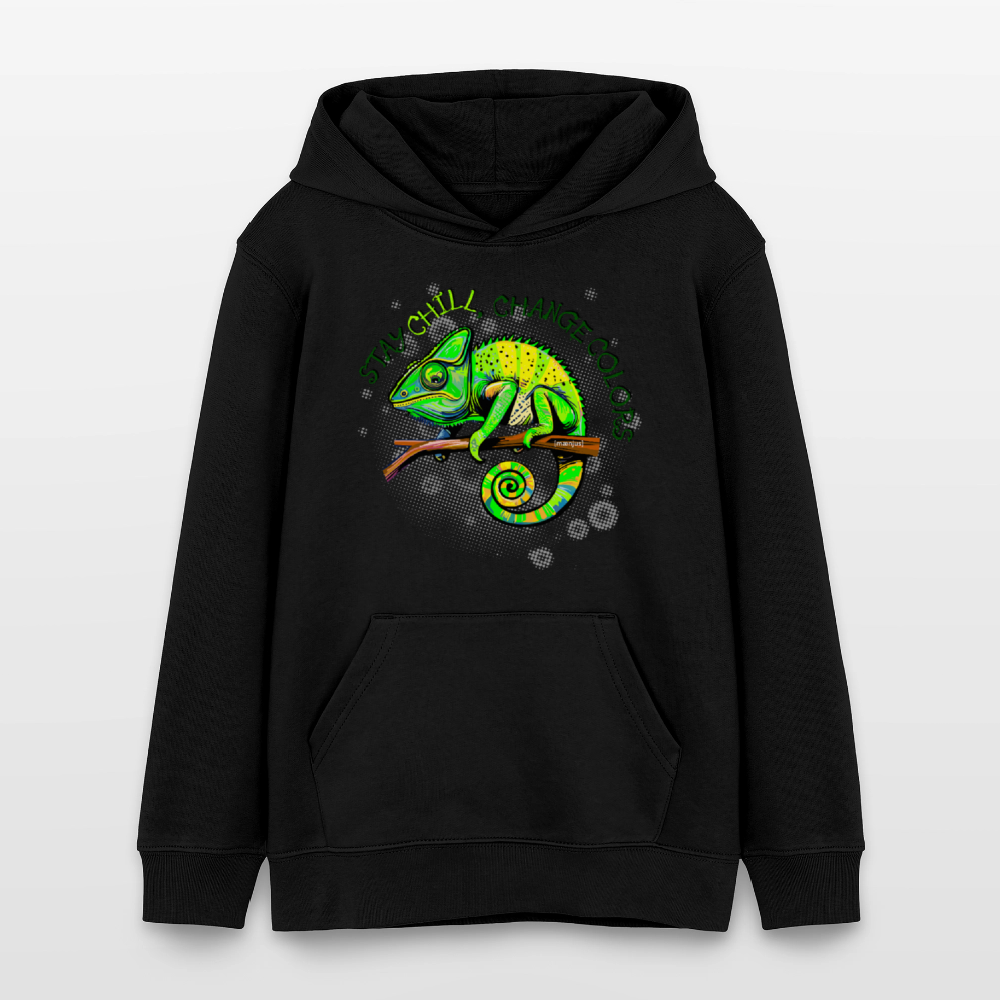 MNJS TEENS Bio-Hoodie mit BE DIFFERENT PRINT - Schwarz