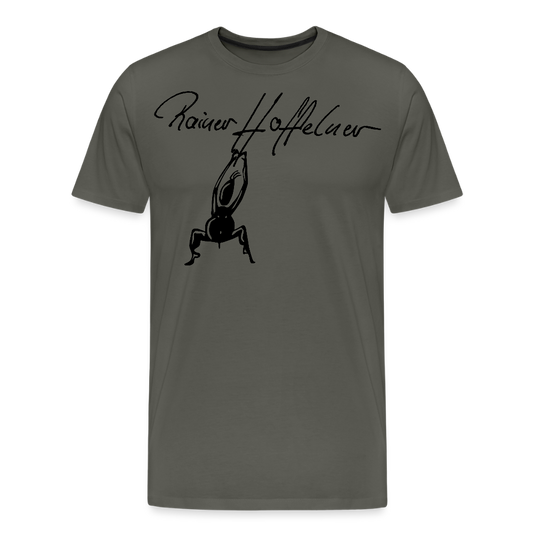 Männer Premium T-Shirt mit TUSCHEMÄNNCHEN PRINT - Asphalt