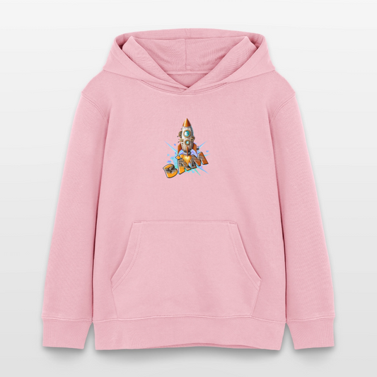 MNJS KIDS Bio-Hoodie mit BÄM PRINT - Hellrosa