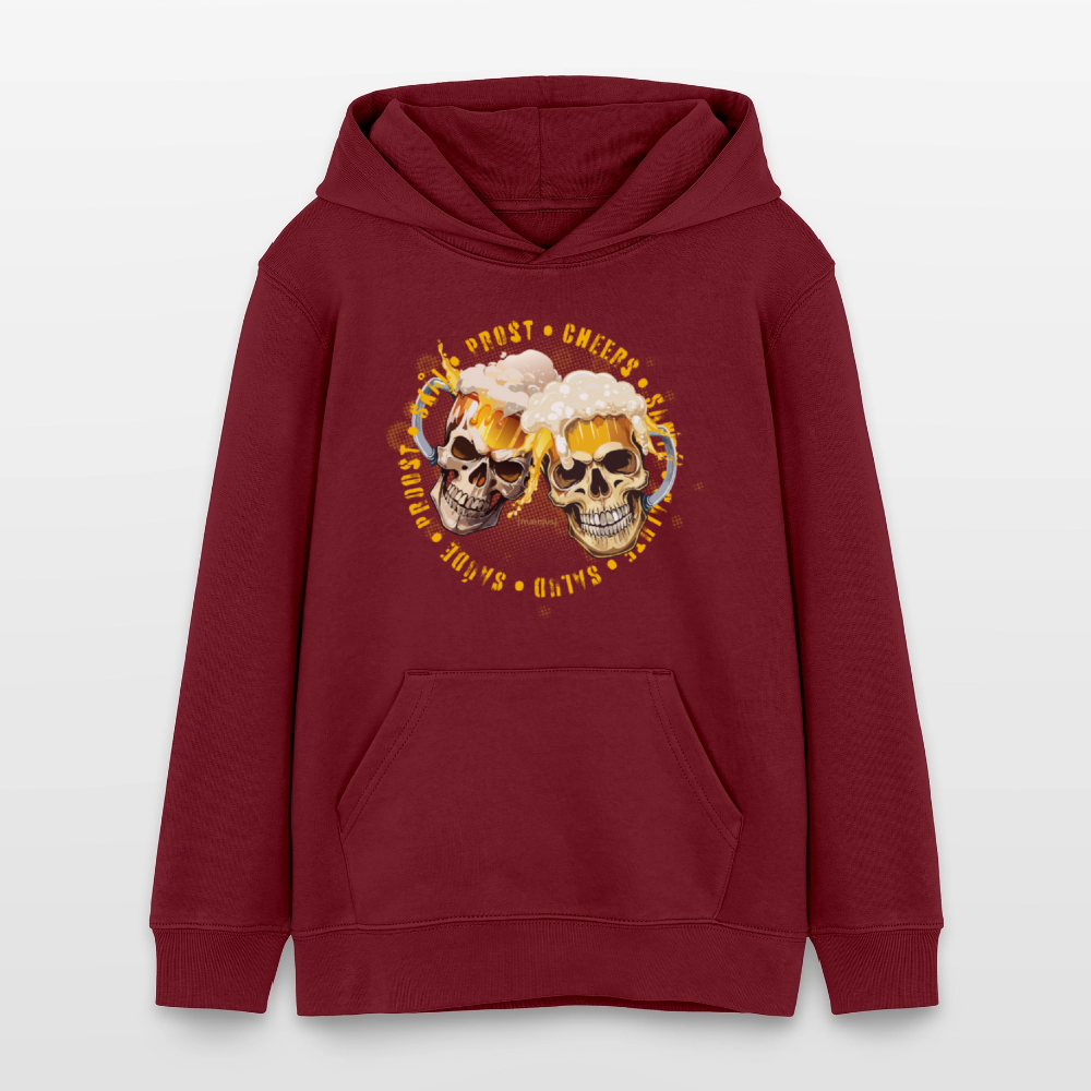 Teens Bio-Hoodie mit OKTOBERFEST EDITION BOYS PRINT - Burgunderrot