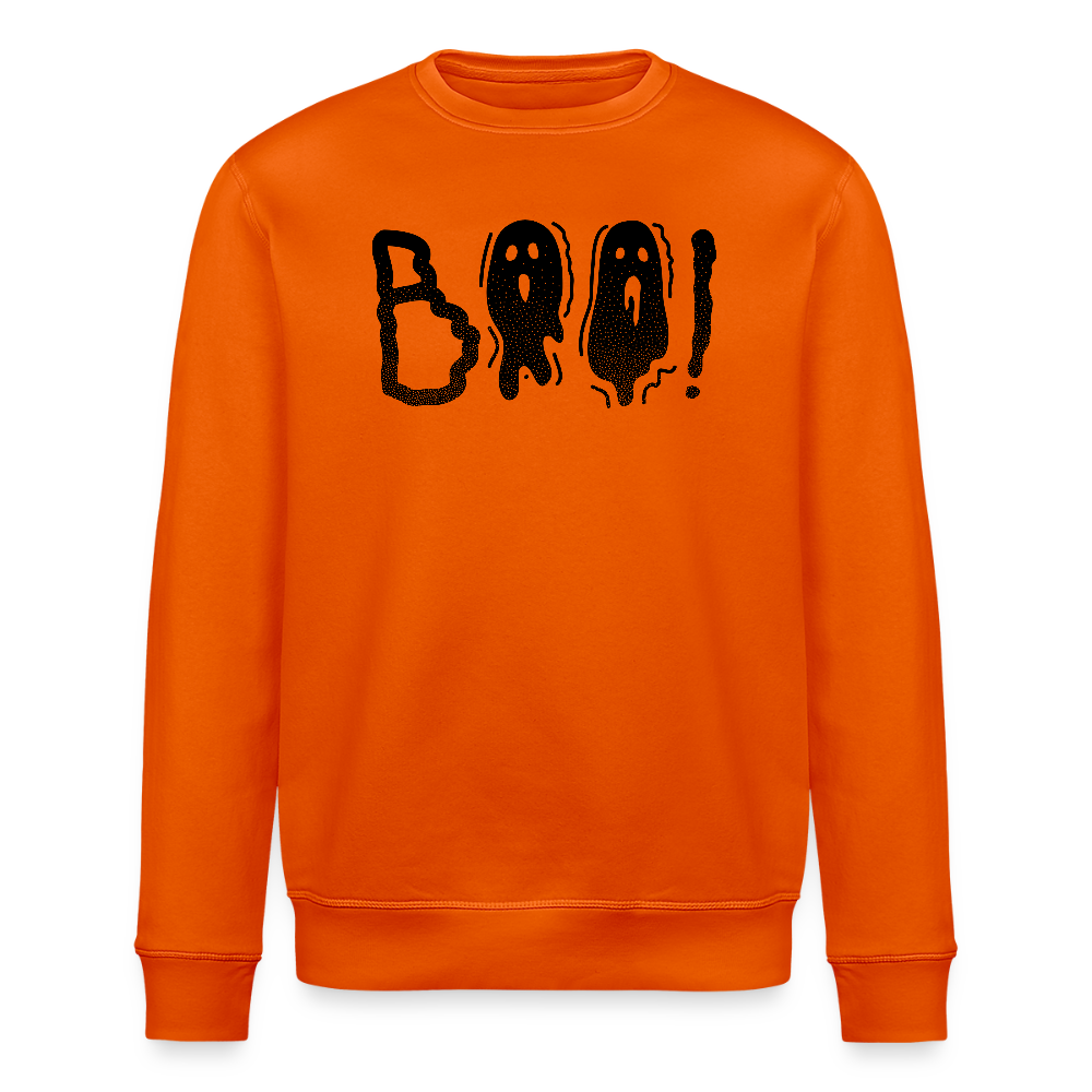 Unisex Bio-Sweatshirt mit BOO! PRINT - Tieforange
