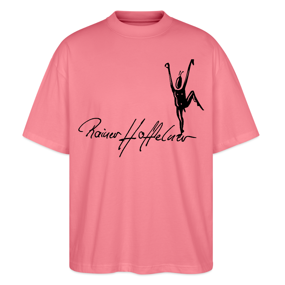 Oversized Unisex T-Shirt mit TUSCHEMÄNNCHEN PRINT - Pink 