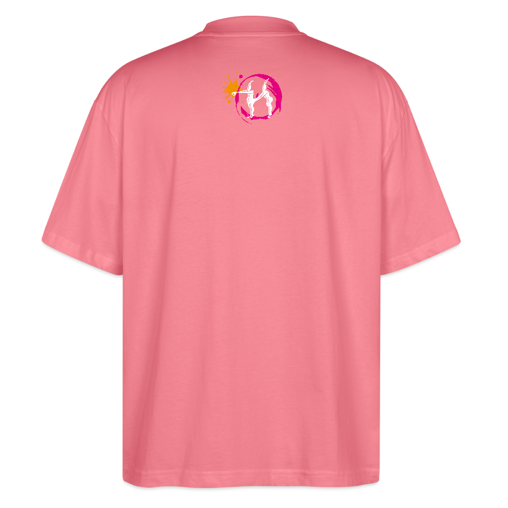 Oversized Unisex T-Shirt mit ES ESKALIERT EH PRINT - Pink 