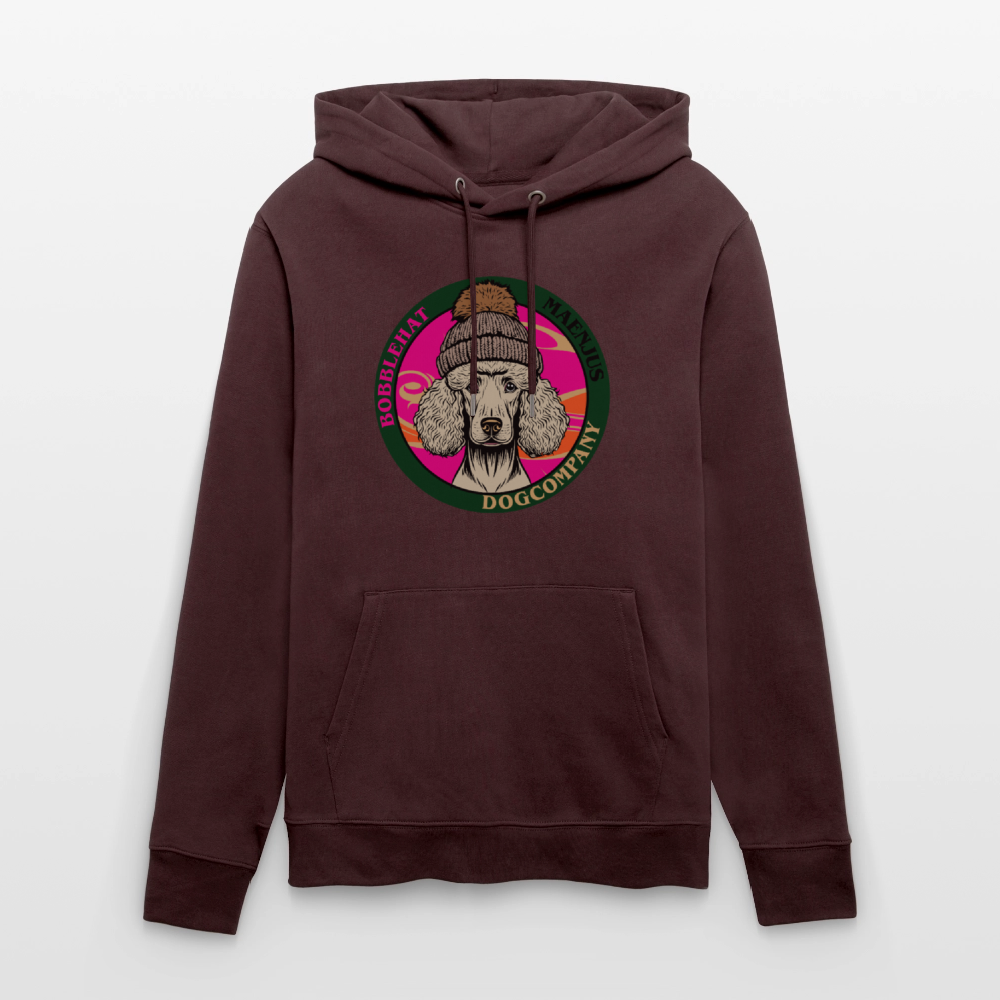 SUnisex Bio-Hoodie mit BOBBLEHAT DOGCOMPANY PRINT - Maroon