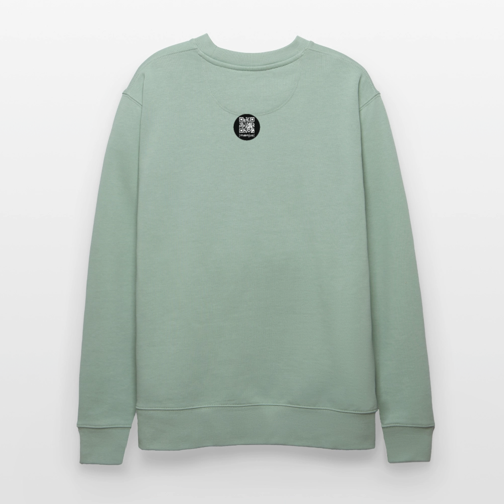 Unisex Bio-Sweatshirt mit SNOWCAT PRINT - Helles Graugrün