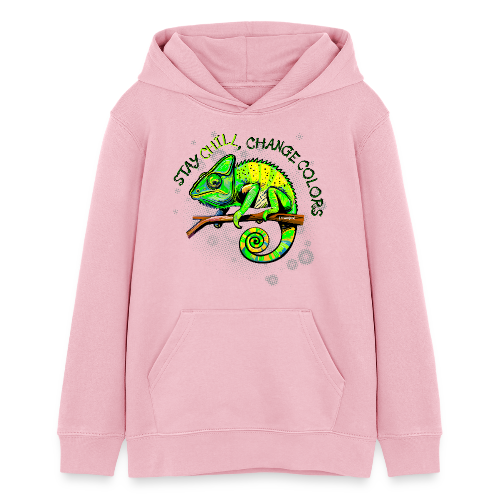MNJS TEENS Bio-Hoodie mit STAY CHILL CHANGE COLORS PRINT - Hellrosa