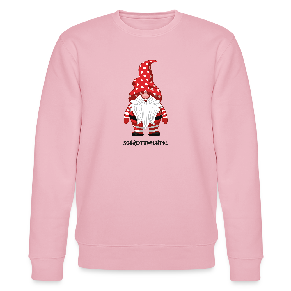 Unisex Bio-Sweatshirt mit SCHROTTWICHTEL PRINT - Hellrosa