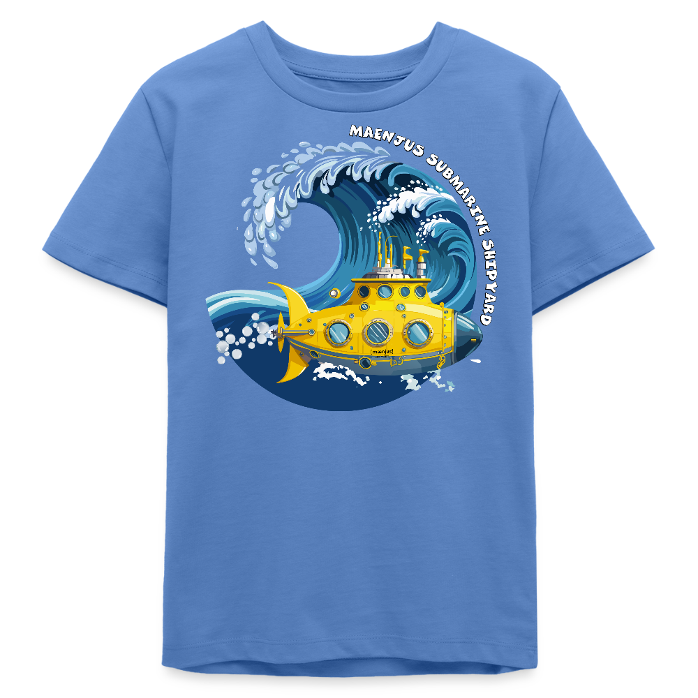MNJS TEENS Bio T-Shirt mit SUBMARINE SHIPYARD PRINT - Blau