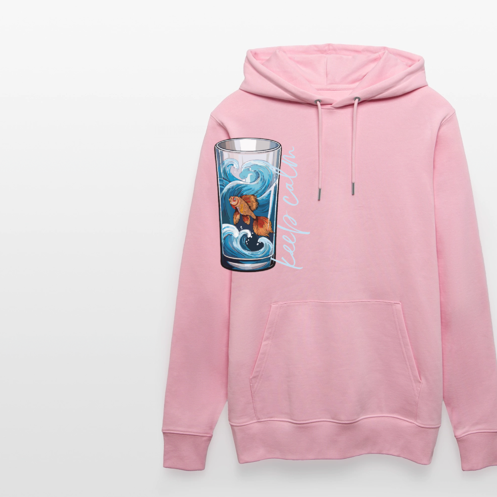Unisex Bio-Hoodie mit KEEP CALM PRINT - Hellrosa