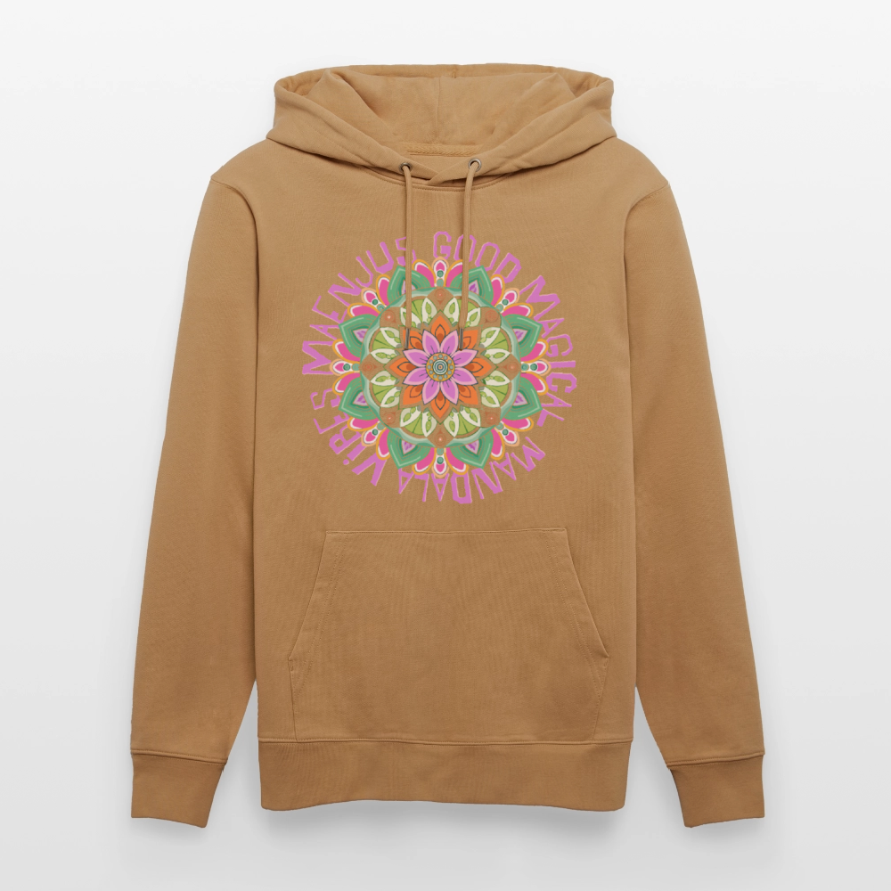 Unisex Bio-Hoodie mit MANDALA VIBES PRINT - Karamell 