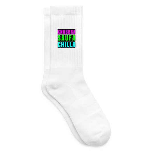 Tennissocken mit KNABBRA Print - Weiß