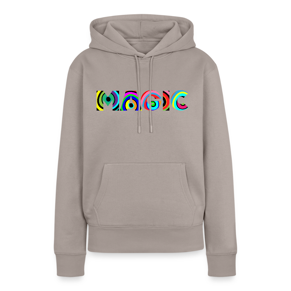 Frauen Premium Hoodie mit MAGIC PRINT - Taupe