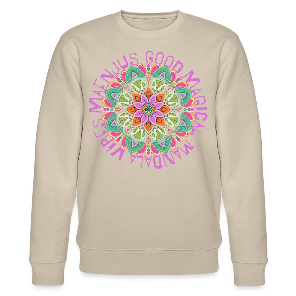 Unisex Bio-Sweatshirt mit MANDALA VIBES PRINT - Beige
