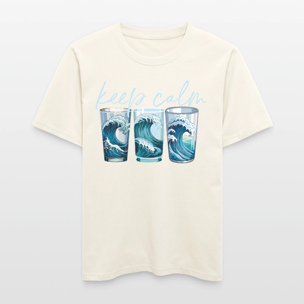 Unisex Bio-T-Shirt mit KEEP CALM PRINT - Naturweiß 