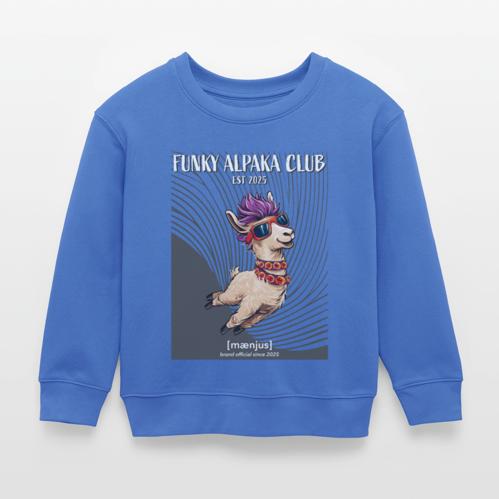 MNJS KIDS Mini Changer Bio Sweatshirt mit FUNKY ALPAKA CLUB PRINT - carolina Blue