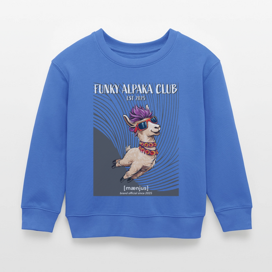MNJS KIDS Mini Changer Bio Sweatshirt mit FUNKY ALPAKA CLUB PRINT - carolina Blue