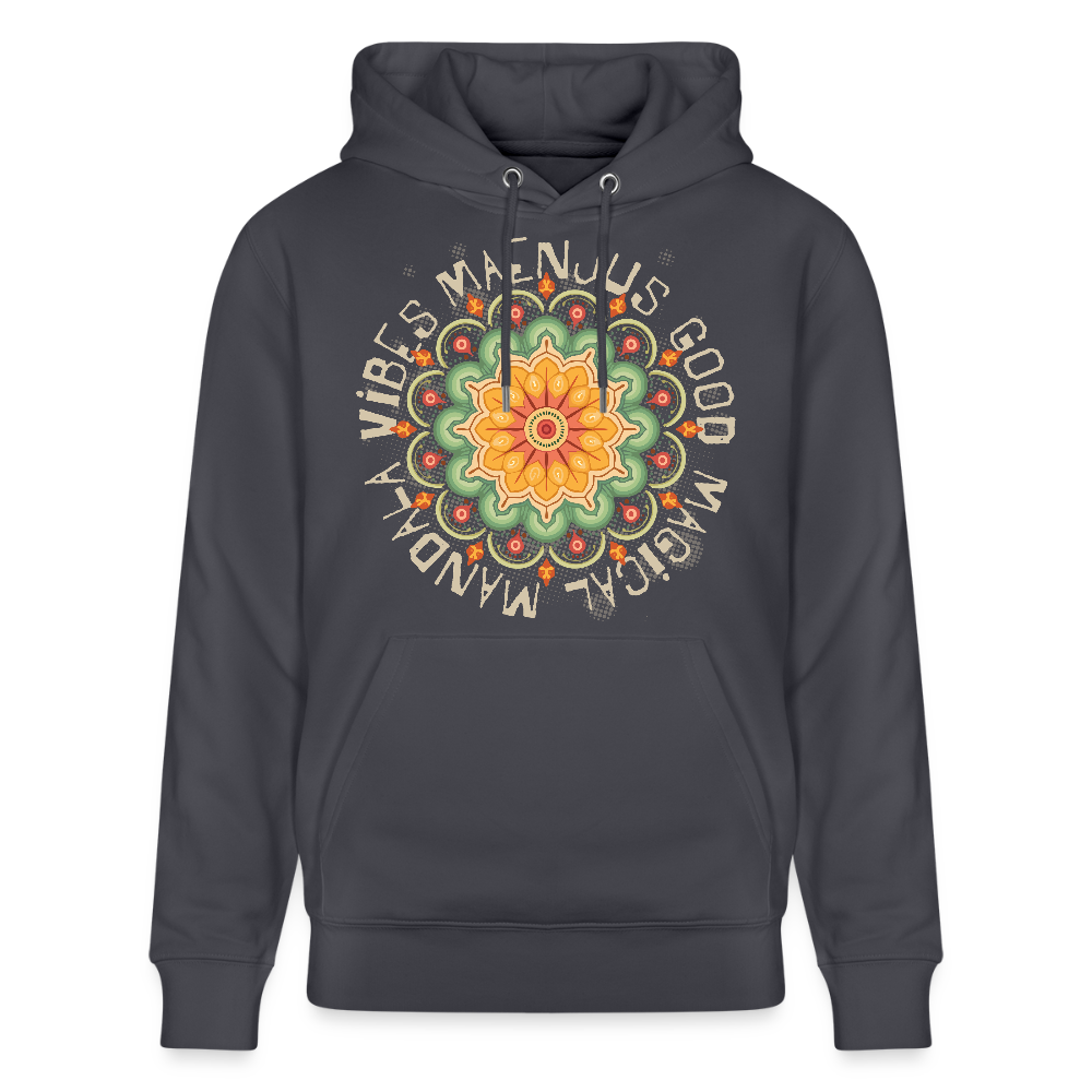 Unisex Bio-Hoodie mit MANDALA VIBES PRINT - Indigoblau
