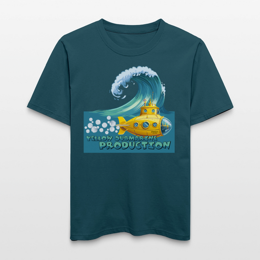 Unisex Bio-T-Shirt mit YELLOW SUBMARINE PRODUCTION PRINT - Dunkles Petrol