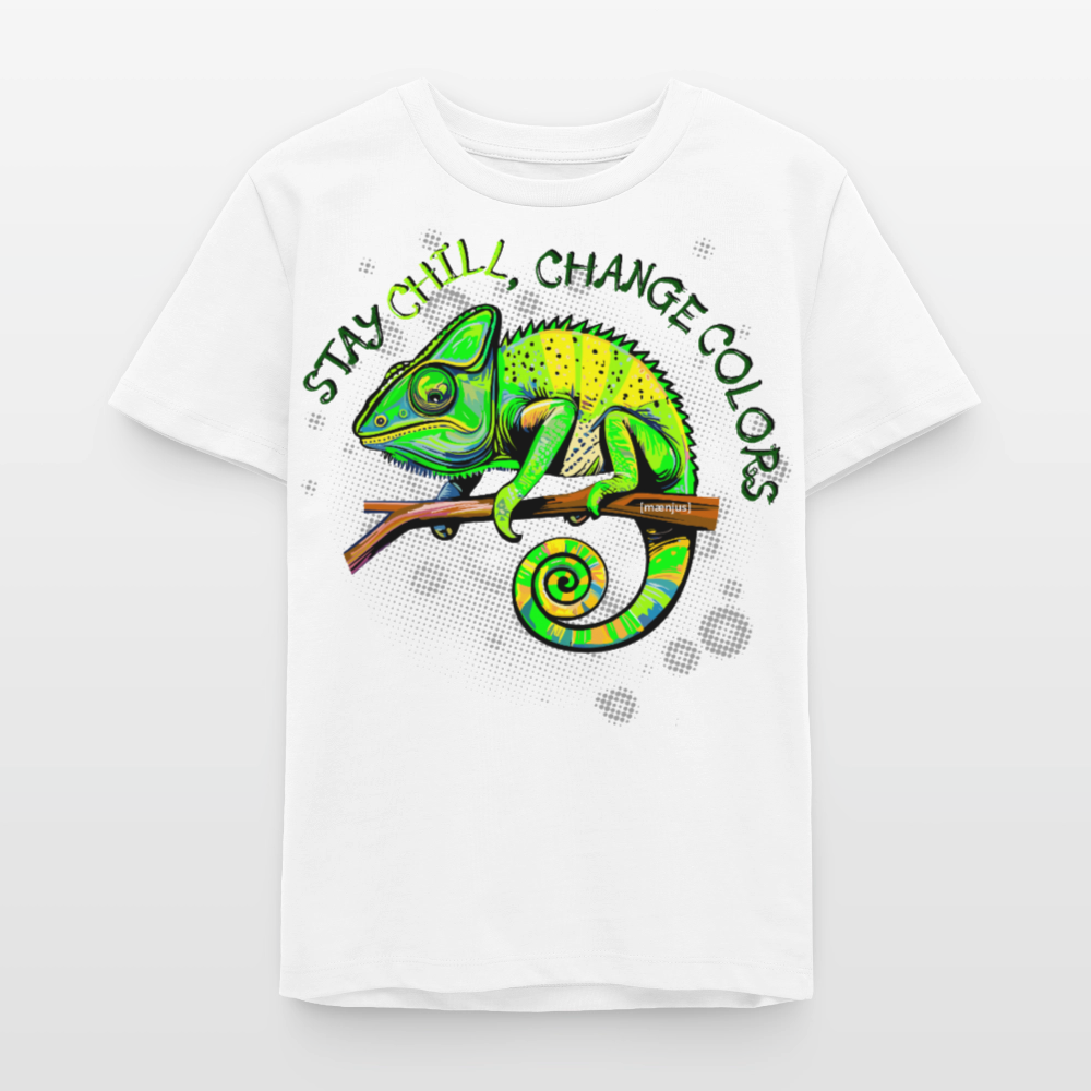 MNJS TEENS Bio T-Shirt mit CAMAELEON PRINT - Weiß