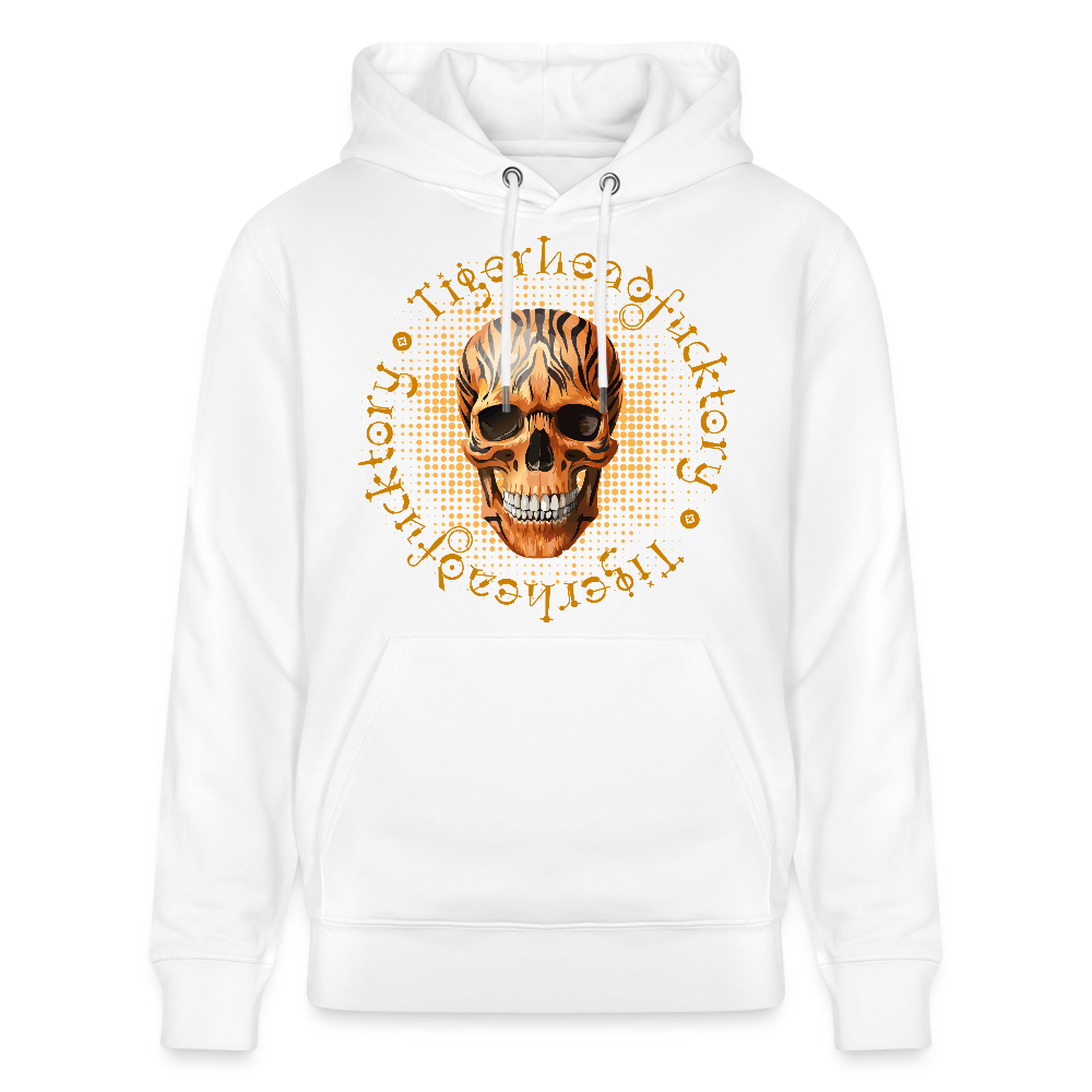 Unisex Hoodie mit TIGERHEAD SKULL PRINT - Weiß