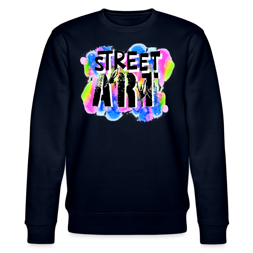 Unisex Bio-Sweatshirt mit STREET ART PRINT - Navy