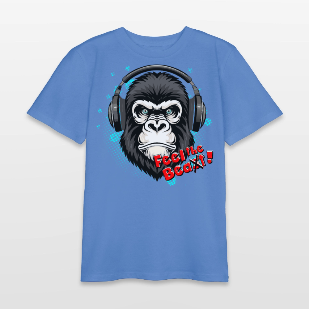 MNJS TEENS Bio T-Shirt mit FEEL THE BEA(S)T PRINT - Blau