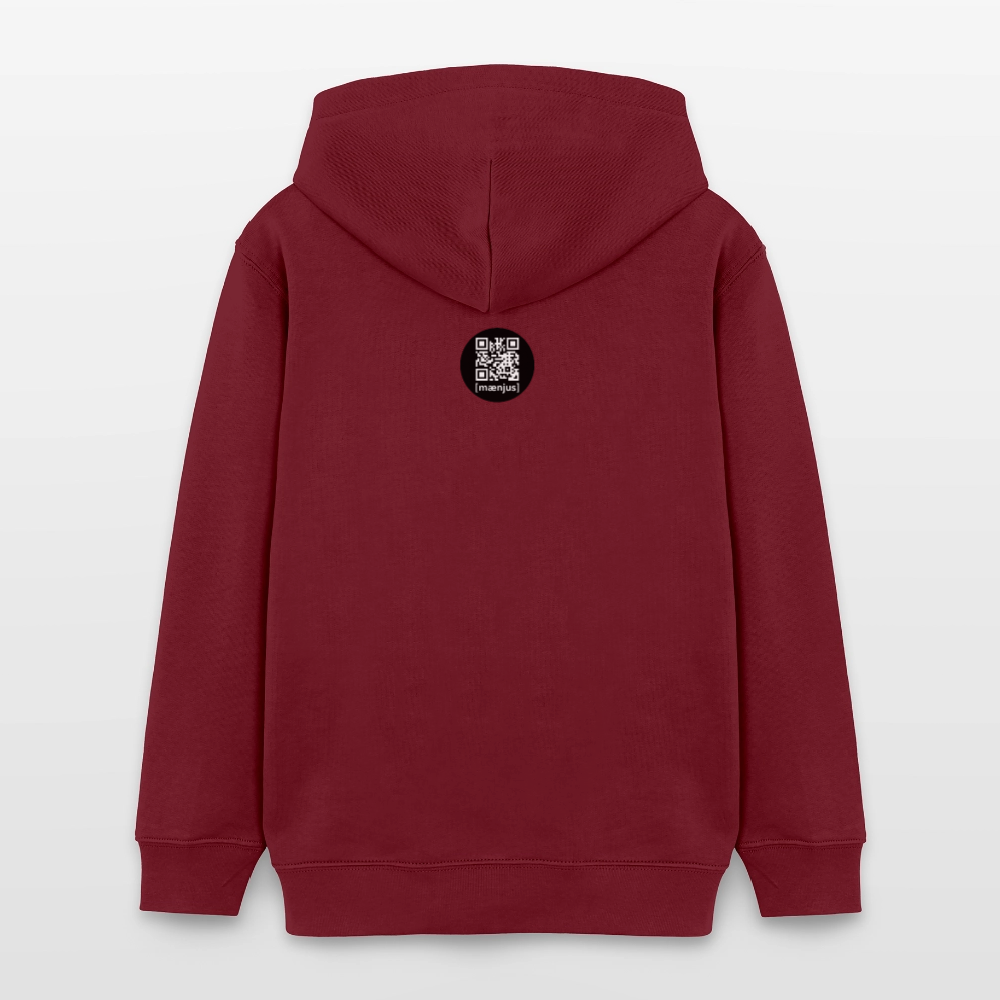 MNJS TEENS Bio-Hoodie mit WELCOME TO THE JUNGLE PRINT - Burgunderrot