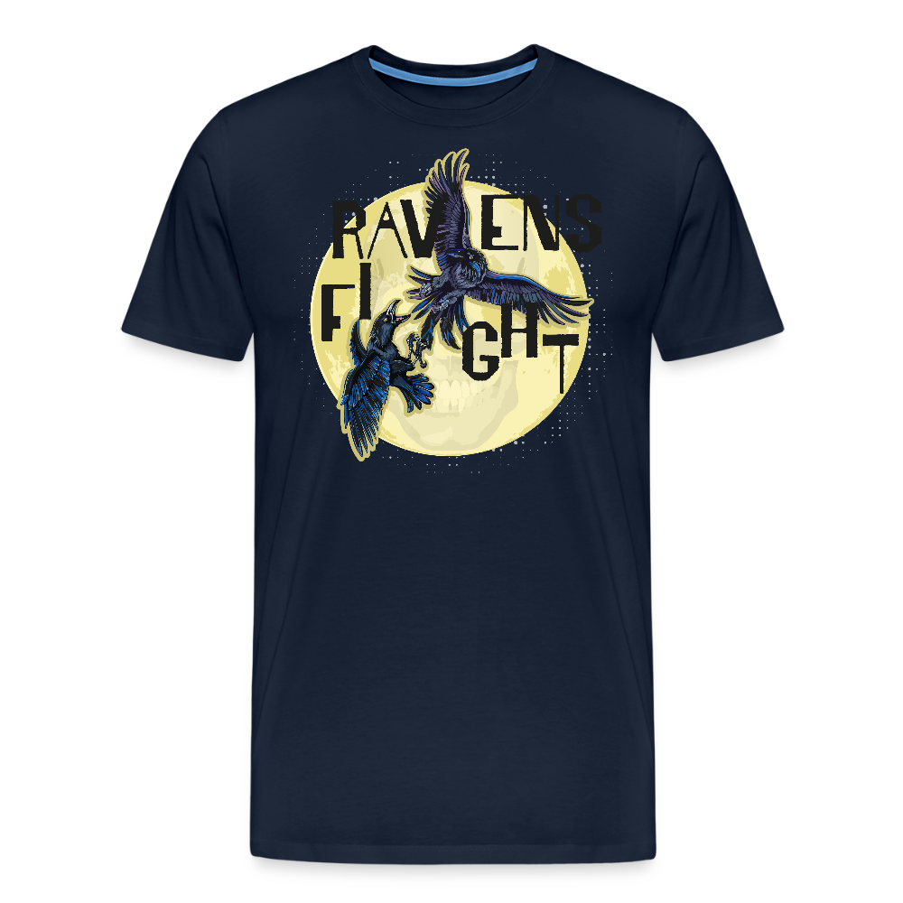 Männer Premium T-Shirt mit RAVENS FIGHT PRINT - Navy