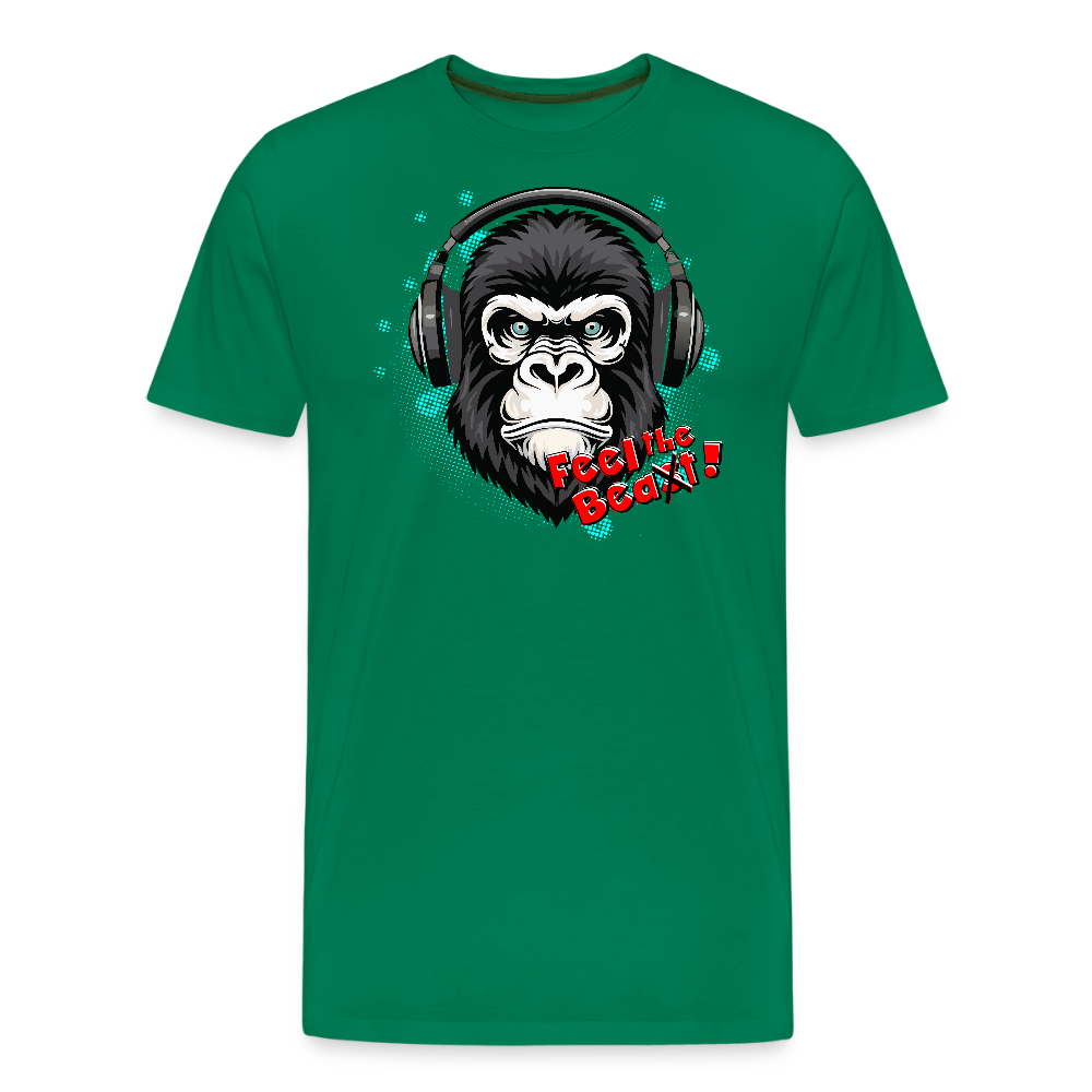 Männer Premium T-Shirt mit FEEL THE BEA(S)T PRINT - Kelly Green