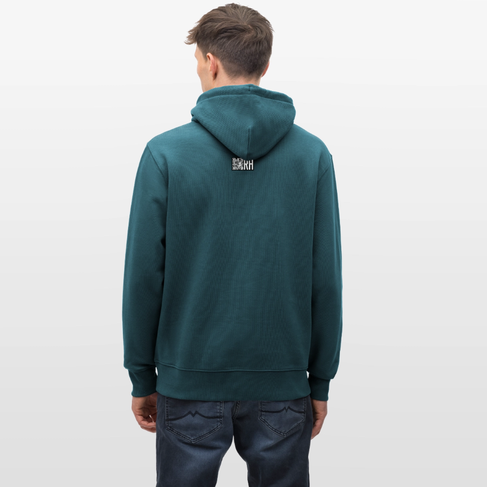 Unisex Bio-Hoodie mit ICE ICE BABY PINGUIN PRINT - Dunkles Petrol