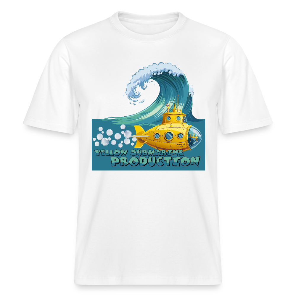 Unisex Bio-T-Shirt mit YELLOW SUBMARINE PRODUCTION PRINT - Weiß
