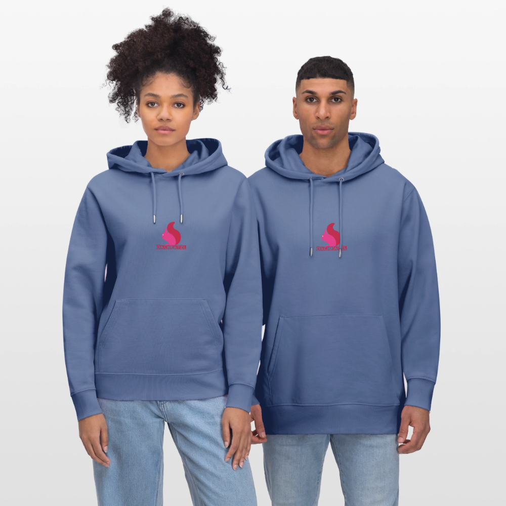 Unisex Bio-Hoodie mit OACHKATZL PRINT - Blau