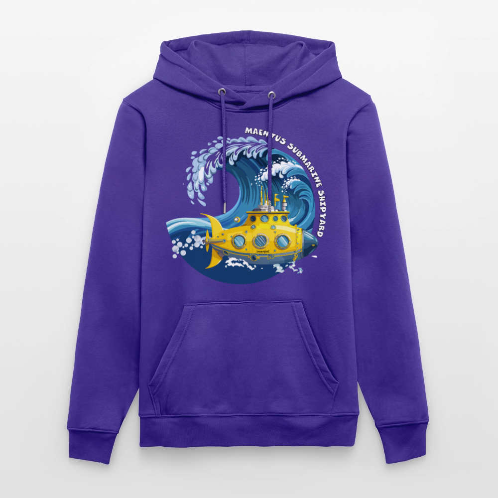 Unisex Bio-Hoodie mit MAENJUS SUBMARINE SHIPYARD PRINT - Purple Love 
